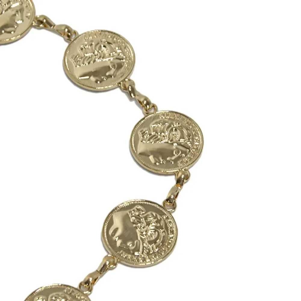 High Quality 80s Gold Coin Alexander The Great Chain Belt Women Waist Belly Chain Fashion Accessory L250926