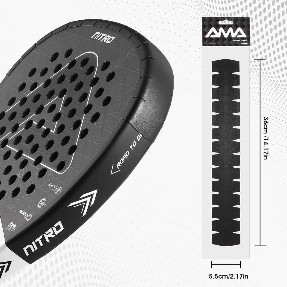 AMA SPORT Padel Racket Protection Tape Pack of 126 Edge Protector Durable Easy to Replace Transparent Padel Protector J250926