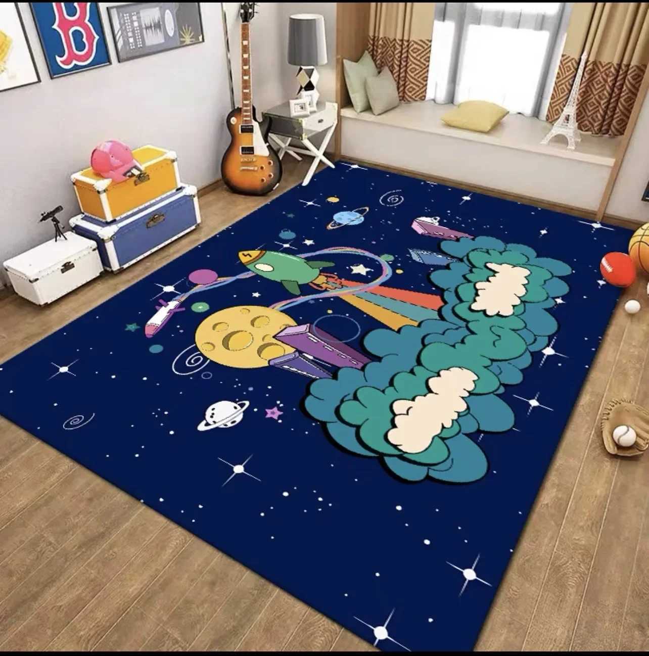 Cartoon Hopscotch Carpet NonSlip Childrens Room Study Table and Chair Mat Kindergarten Play Floor Mat Home Decoration C250926