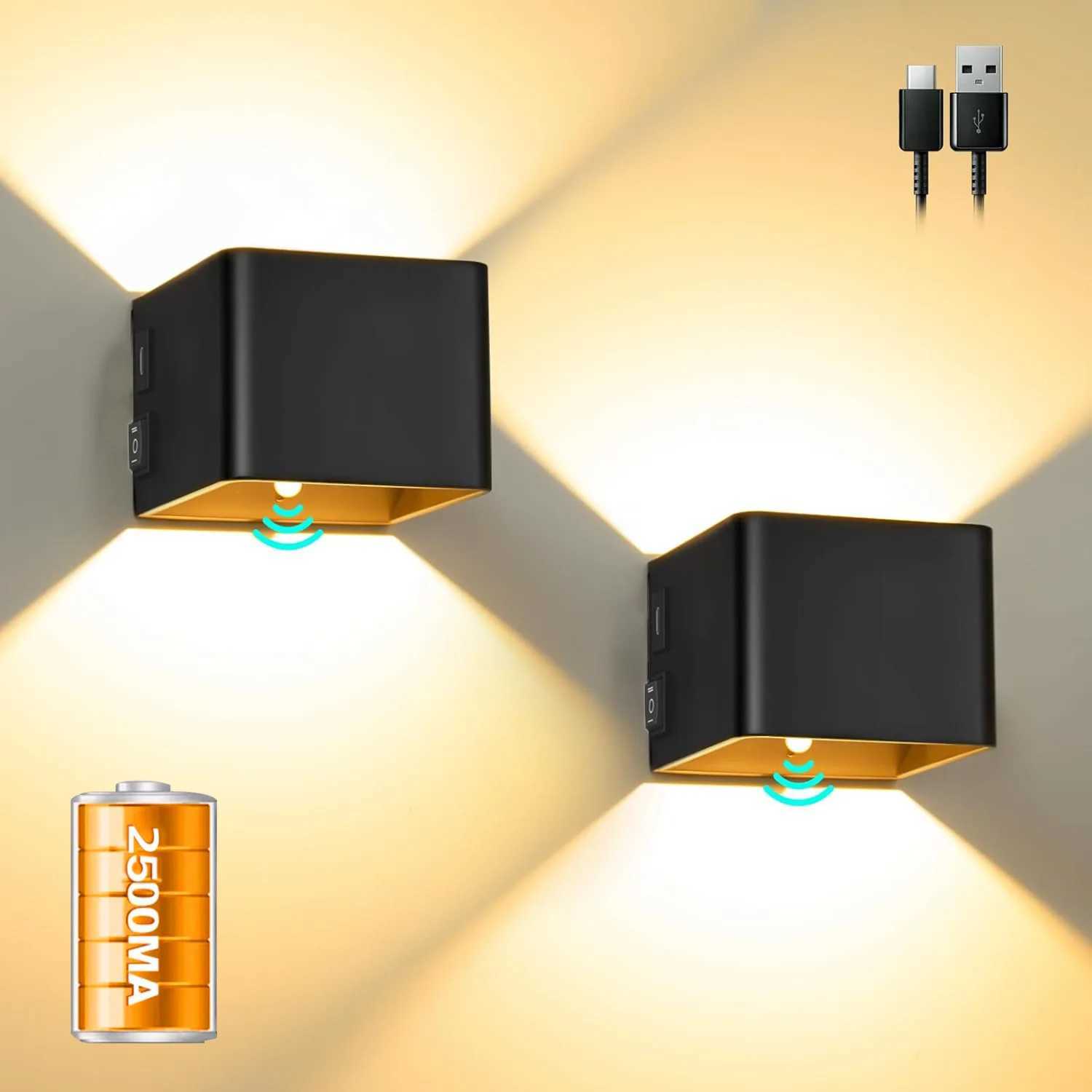 Charging sensor light wall light human body induction no wiring no punching entrance door aisle corridor magnetic night light C250925