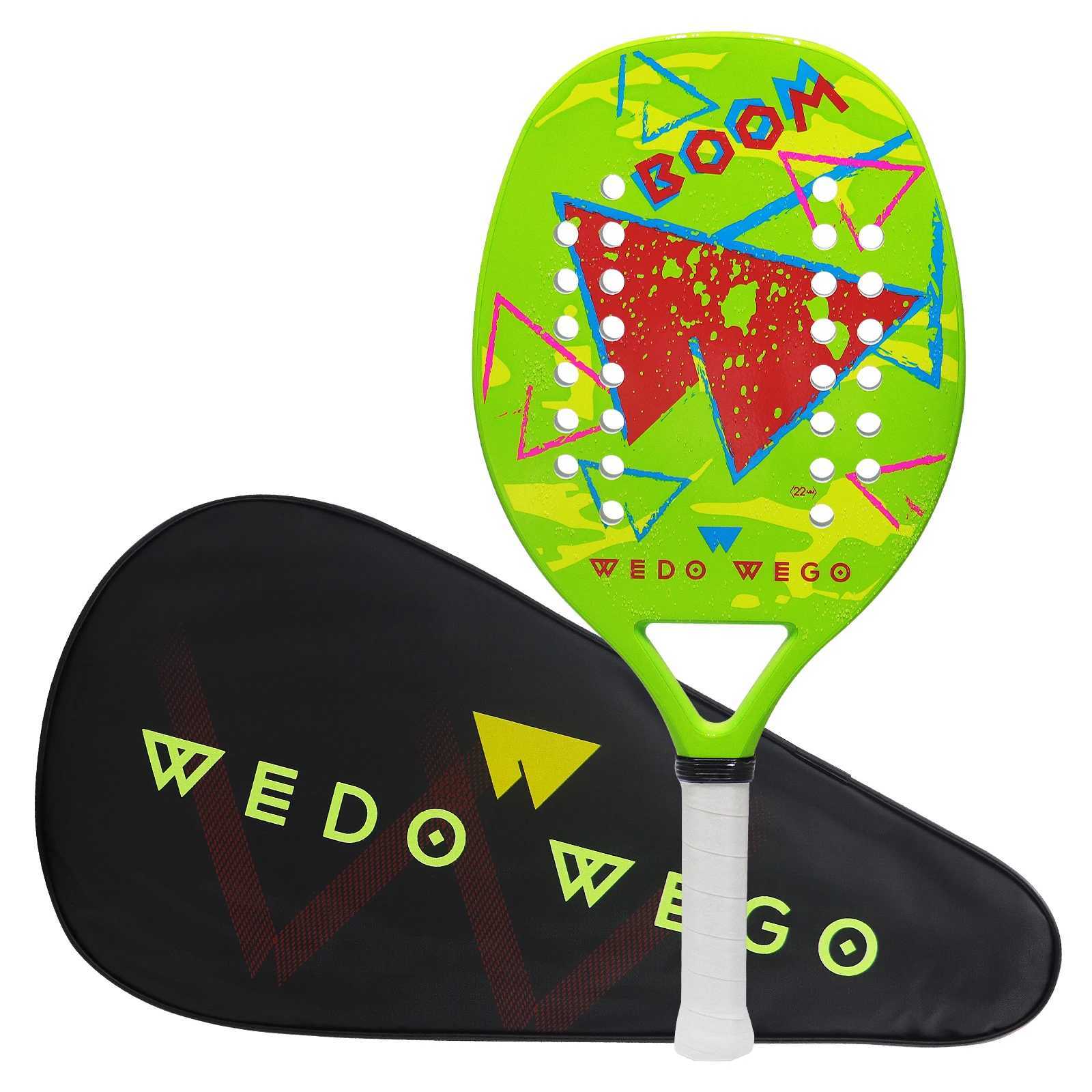 Beach Tennis Racket 3K12KKevlar Carbon Fiber Grit Face EVA Memory Foam Core Outdoor Sports Ball Racket with Covery J250926