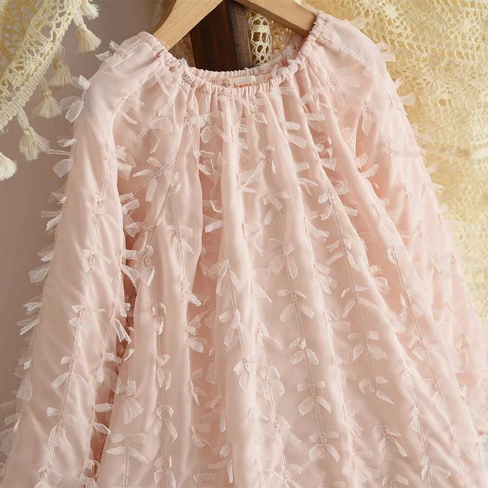 Bear Leader Autumn Pink Girls Casual Dresses with Lace Decoration One Shoulder Princess Dress Sweet and Cute Childrens Clothing Z250926