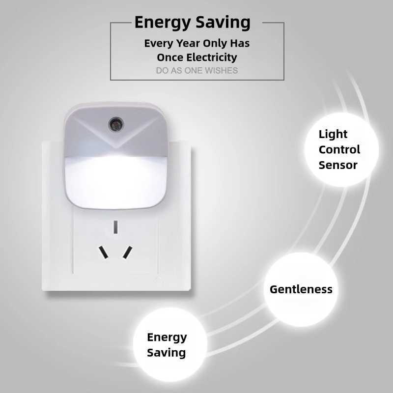 LED Night Light With Motion Sensor Light EU Plug Socket Lamps Children Night Lights Wireless Wall Bedside Bedroom Night Lamp C250925