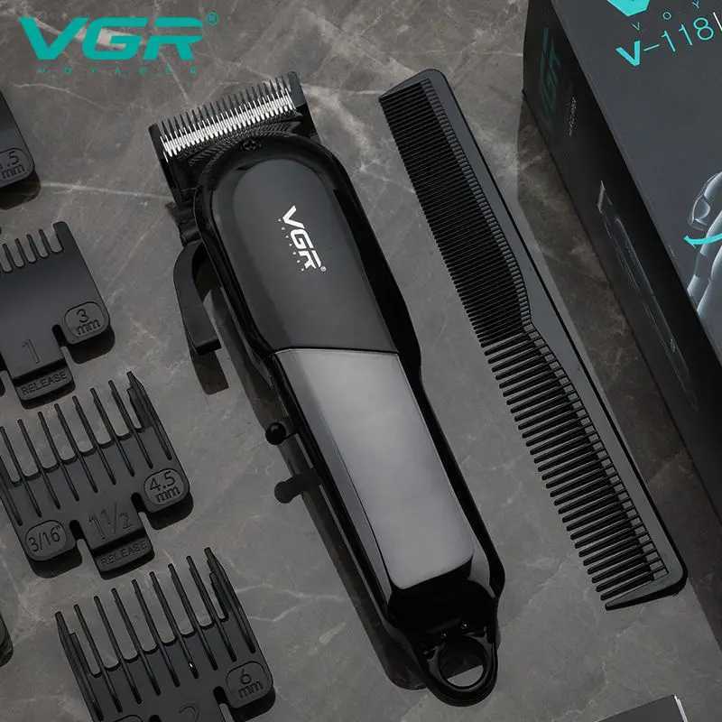 118 Hair Clipper Cordless Hair Cutting Machine Adjustable Barber Professional Hair Trimmer Digital Display Clipper for Men R250926