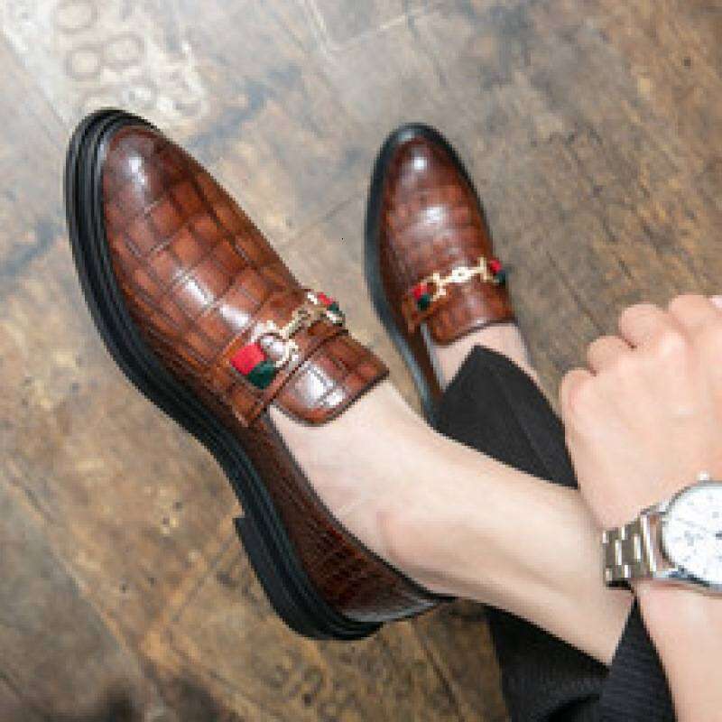 Summer Square Shaped Business Suit Men's Leather Shoes