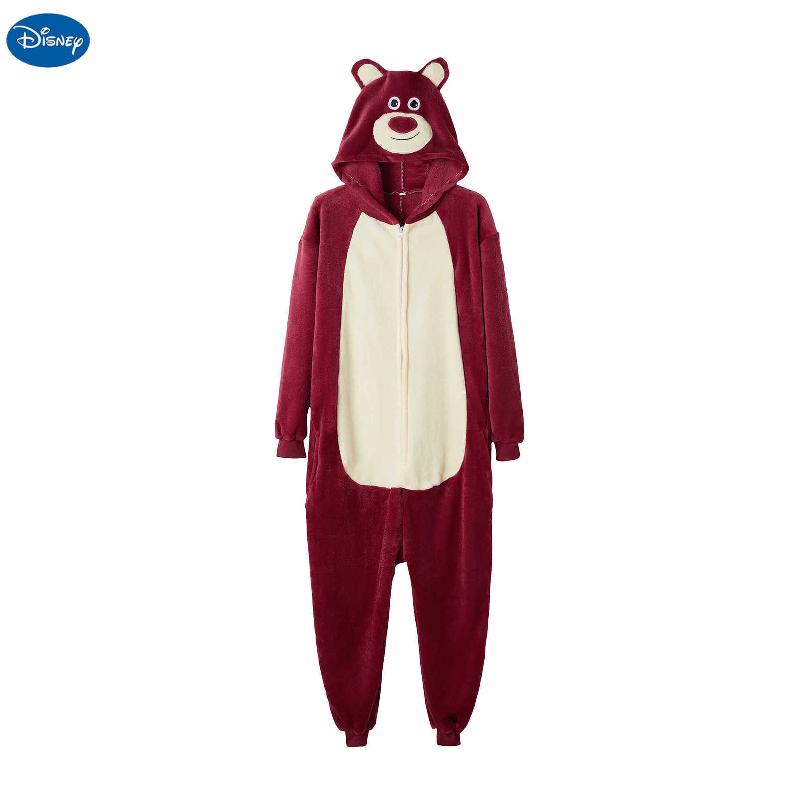 Disney Lotso Bear Onesies Cartoon Animal Onesie Women Men Girls Boys Pajamas Halloween Funny Party Suits Winter Home Overall Costumes H250926