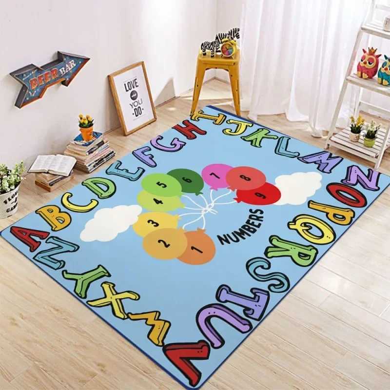 Classroom Rug for Kids Education Carpet for Children Colorful Seating Area Classroom Rugs Kids Seating for School Playroom C250926