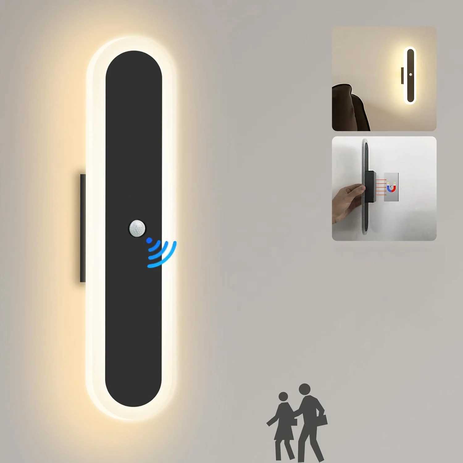 Indoor Wireless Hanging Wall Light with Motion Sensor Aisle Strip Night Light Decoration Rechargeable Wall Light C250925