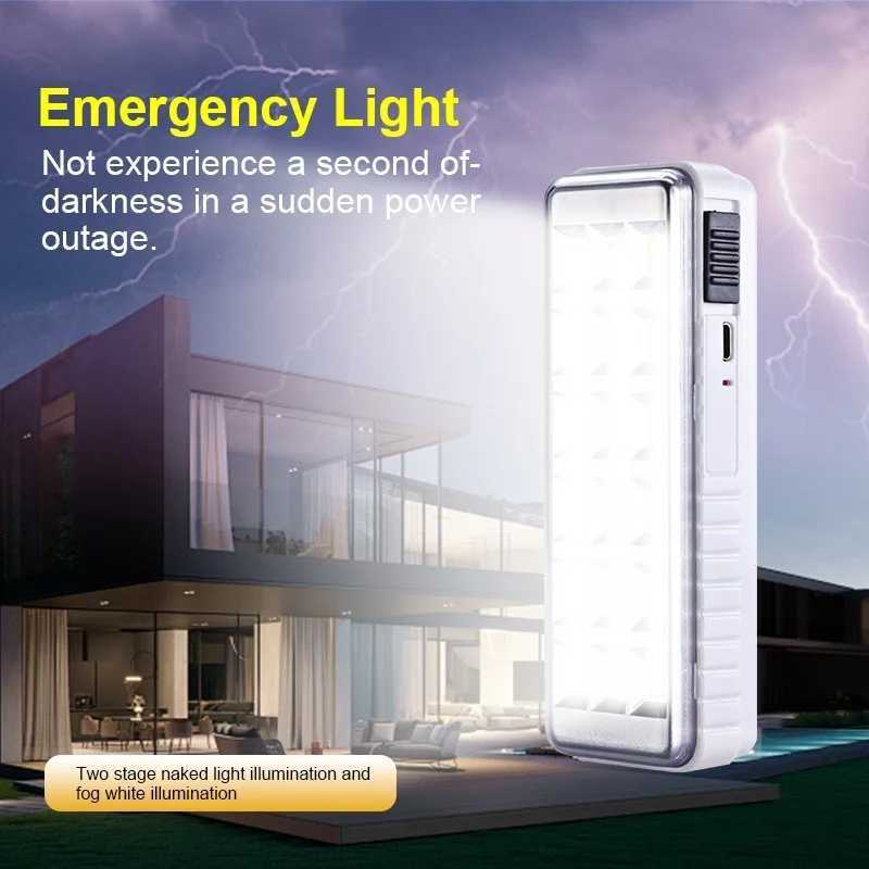 Portable LED Rechargeable Light Emergency Light for Power Outage Table Lamp with Handle Outdoor Work Light C250925