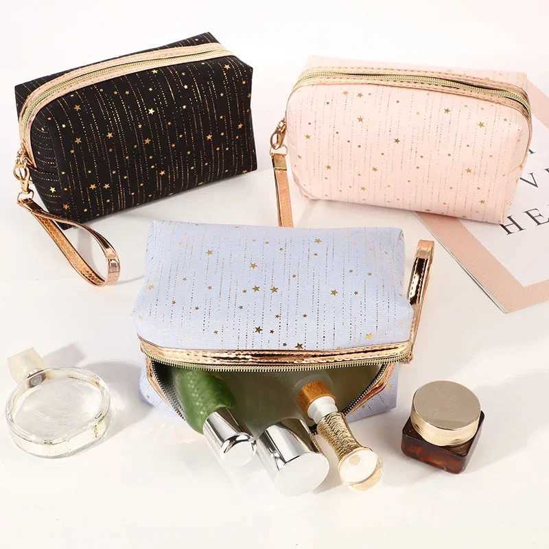 Fashion Women Cosmetic Bag Paillette Stars Ladies Makeup Bag Toiletry Bag Makeup Pouch Tampon Holder Travel Cosmetic Organizer J250926