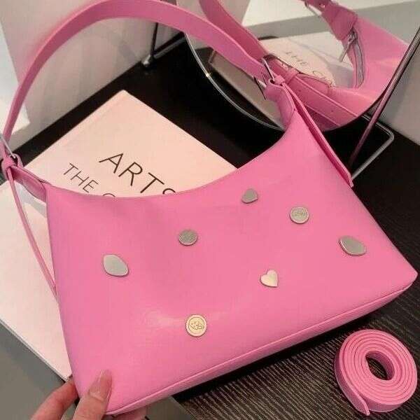 New White Rhinestone Tote Women's Single Shoulder Armpit Sier Spice Bag Fashion Hundreds Casual Exquisite