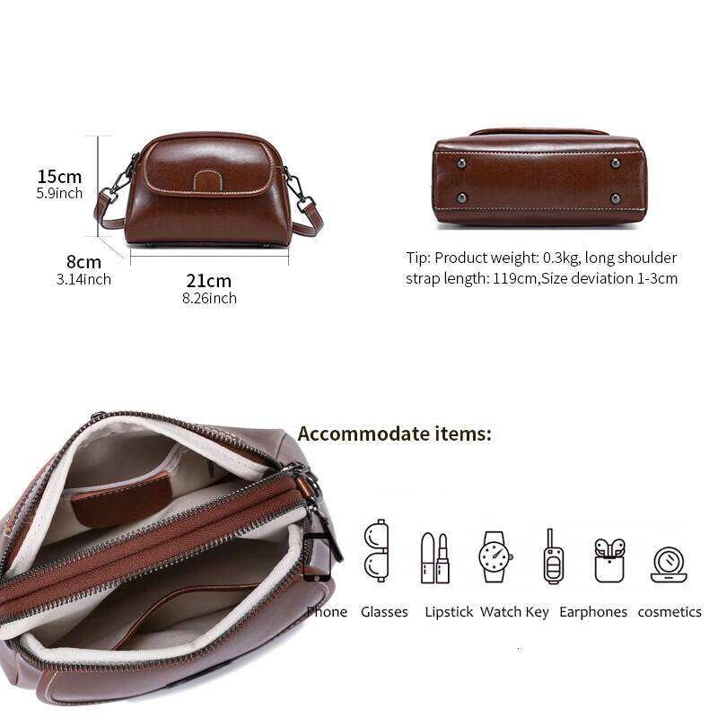 Female Fashionable Versatile Shoulder Shell Handbags Women's Cow Genuine Leather Crossbody Small Bags Ladies Casual Phone Bag Suotong2509