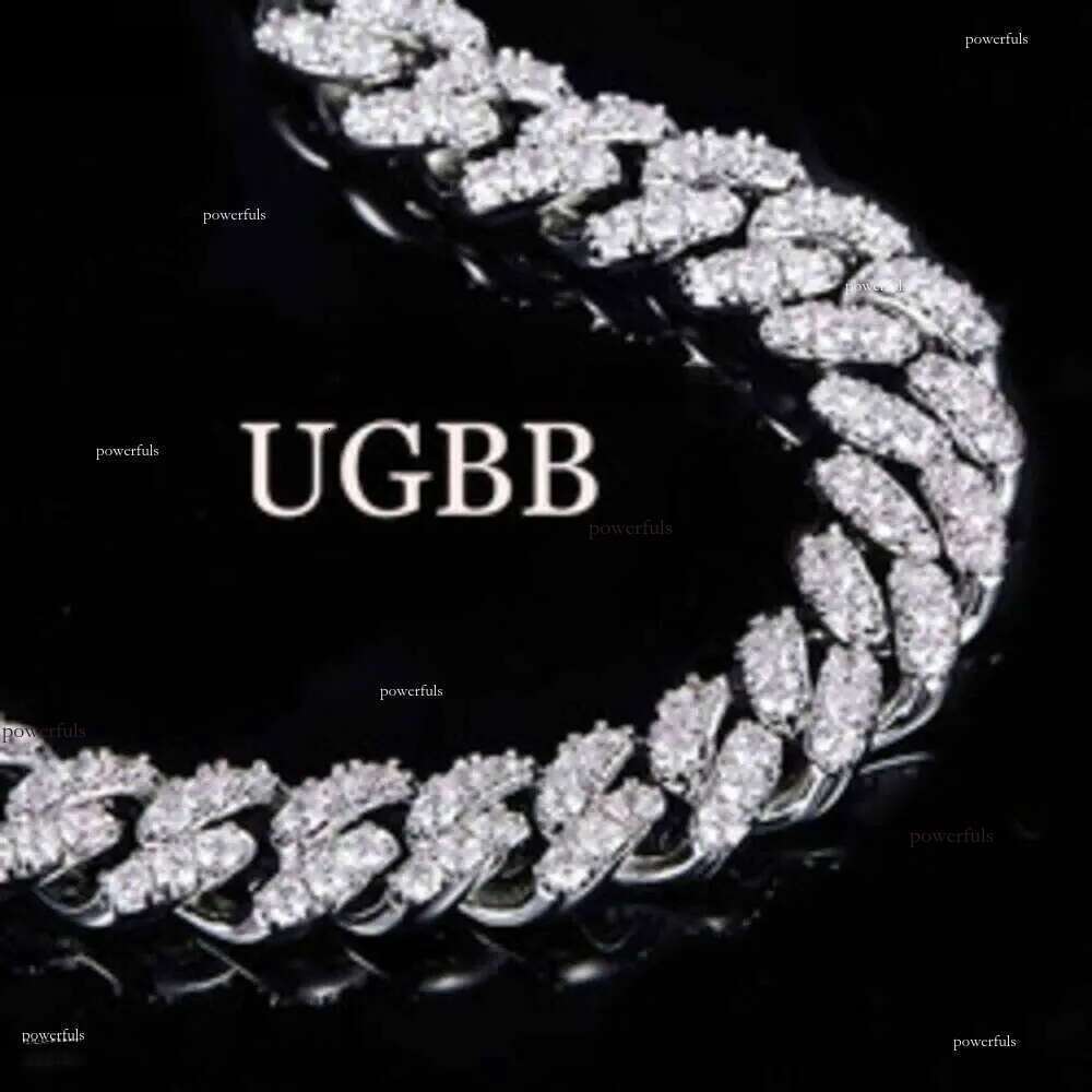 Ugb Hip Hop Men Jewelry Gra Certified Sterling Sier Iced Out Miami Vvs Moissanite Dia Cuban Link Chain Necklace