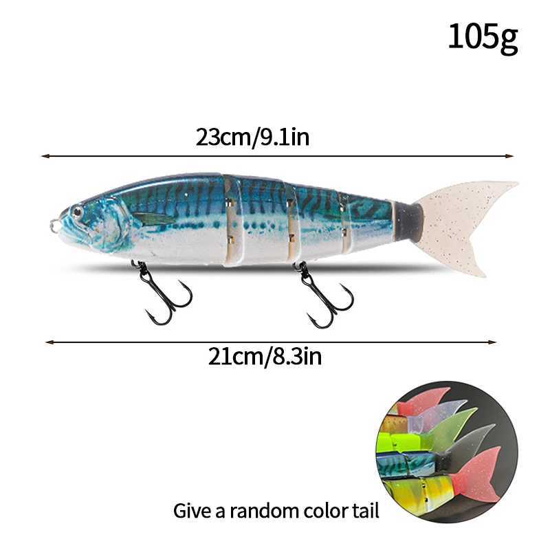 105g Madn m Fishing Lure Jointed Giant Big Bait Swimbait Hard Fishing Lure Bass Catfish Bait urre peche m urre W250926