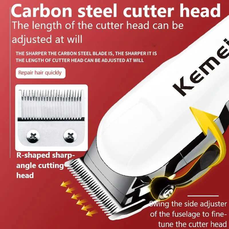 Kemei Electric Hair Clipper Hair Cutting Machine Wireless Trimmer Men Professional Rechargeable Hair Cut Tools Barber R250926