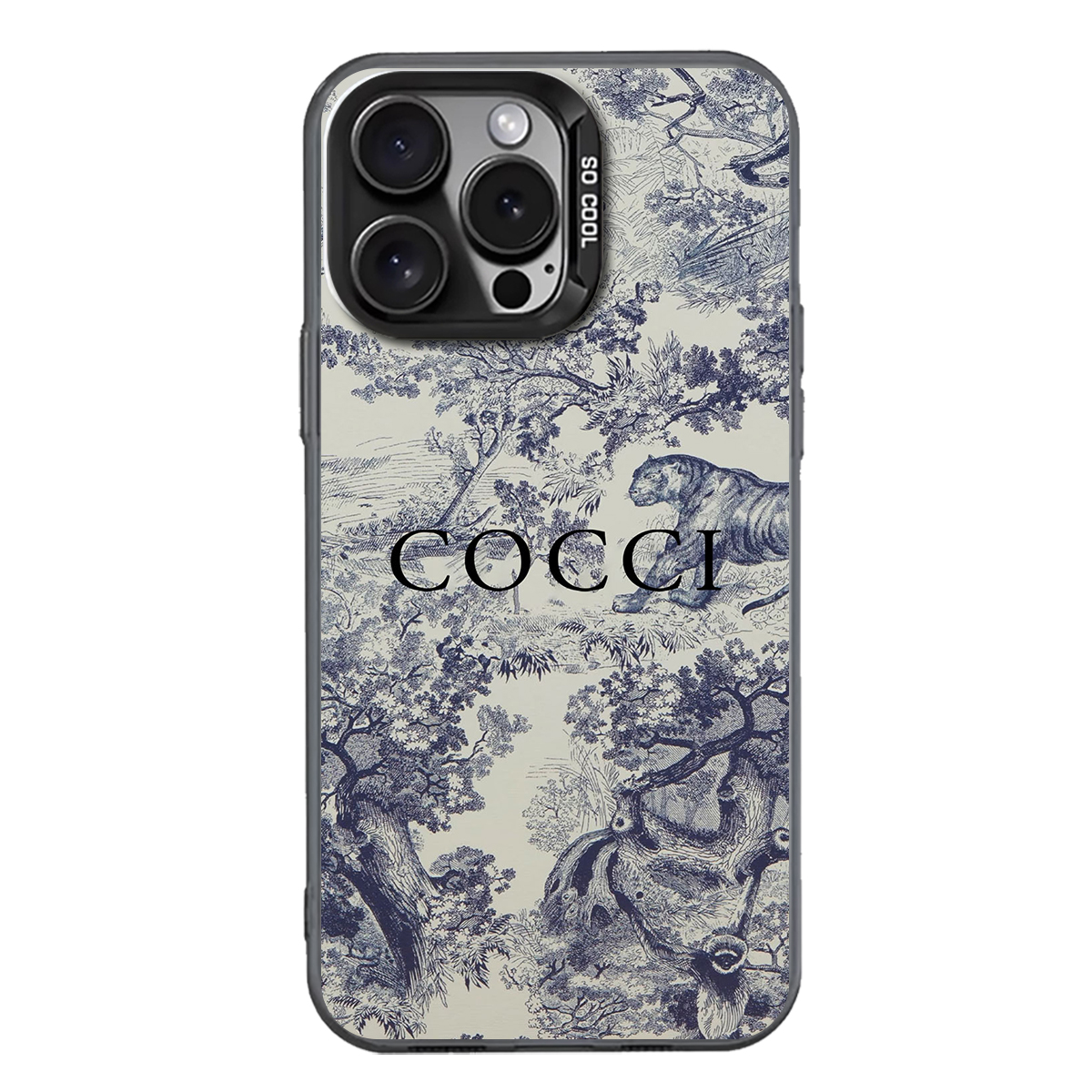 Luxury Designer Phone Case for iPhone 11 - 16 Pro MAX, Elegant Blue & White Safari Animal Pattern, Premium Protective & Stylish Cover R20250919 (12)
