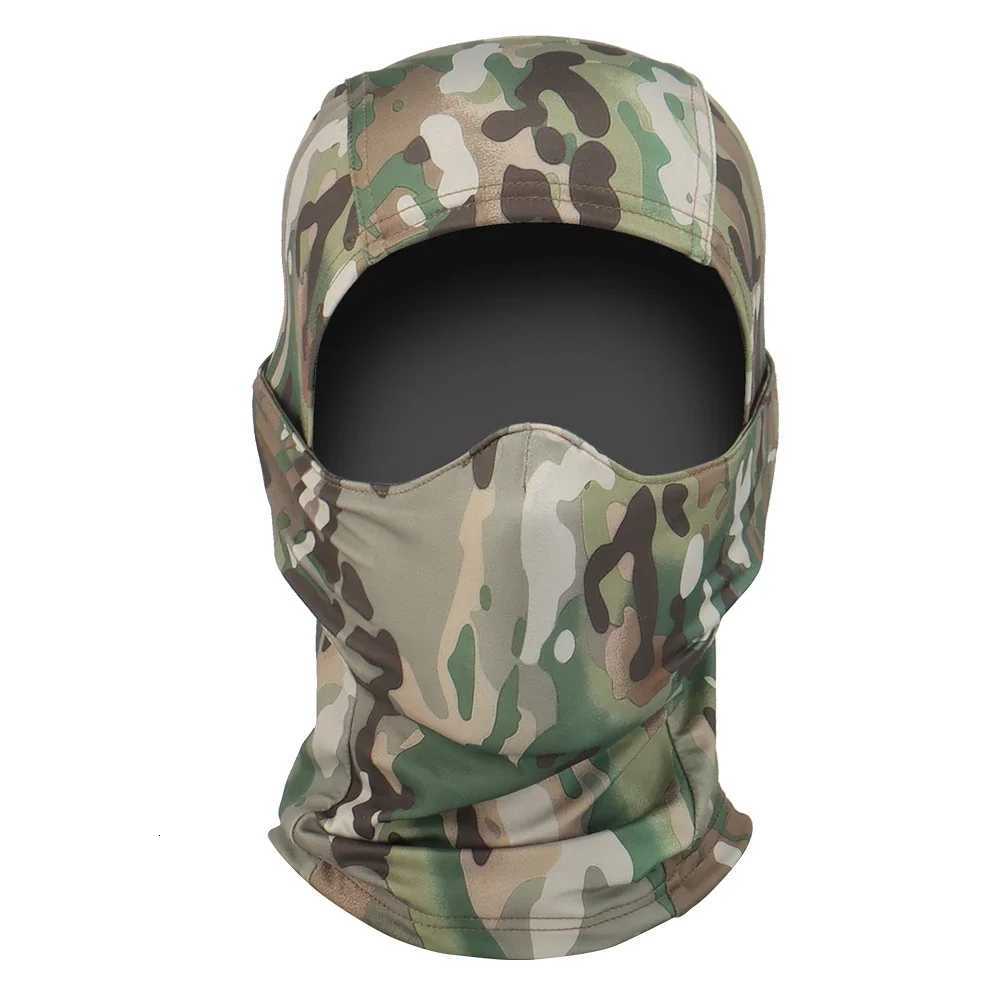 Camouflage Baraklava full face mask helmet hunting bicycle hood protection outdoor sports helmet lining hat scarf Z250926