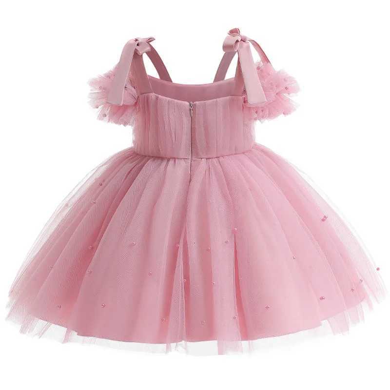 New Sexy off shoulder dress wedding party dinner dress for girl Baptism Princess Dress gauze Mesh Wedding Dress Z250926