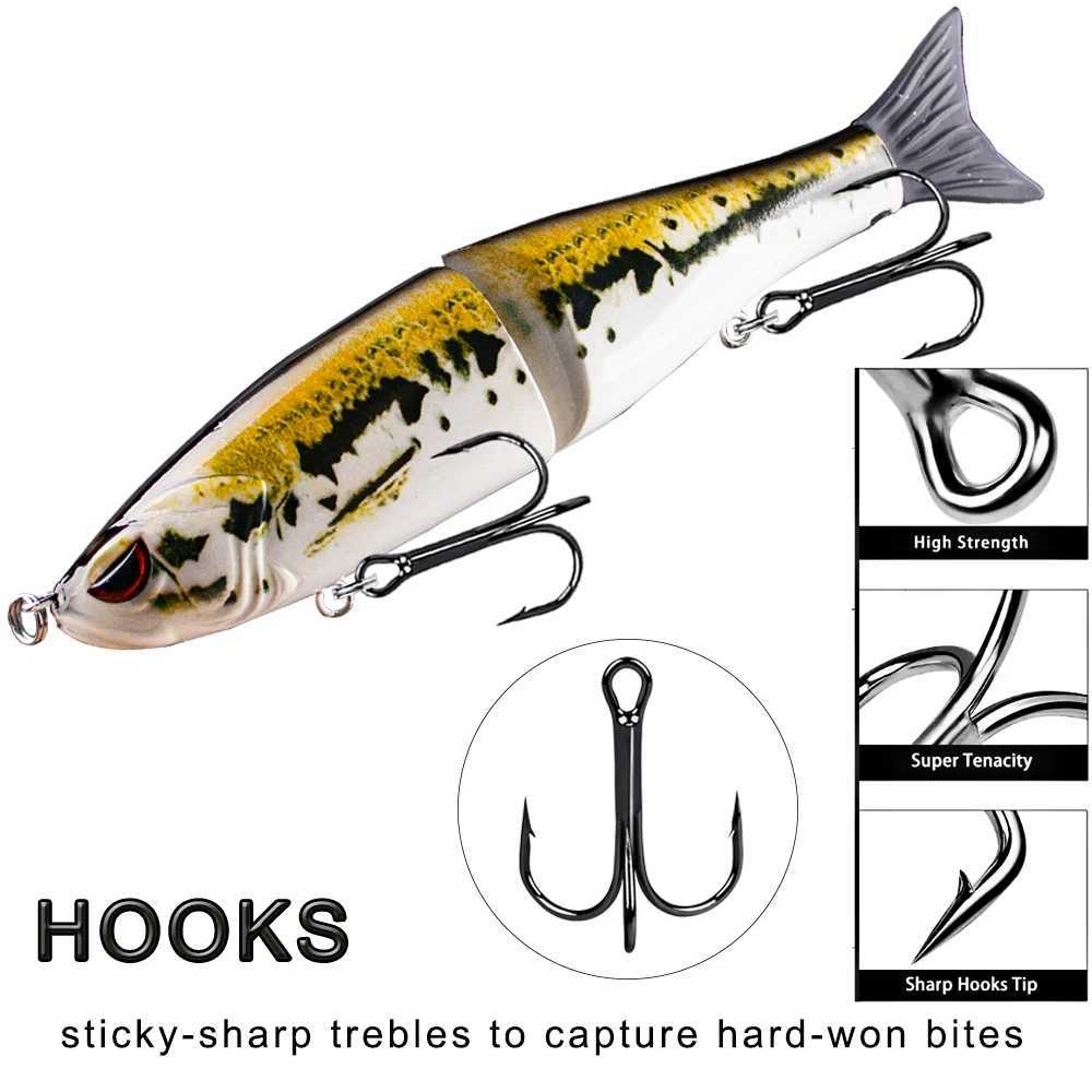 Magnisher 2 Sections Glide Baits 18cm 62g Jointed Shad Slide Swimbait for Big Game Fishing Pike Bass Tack W250926