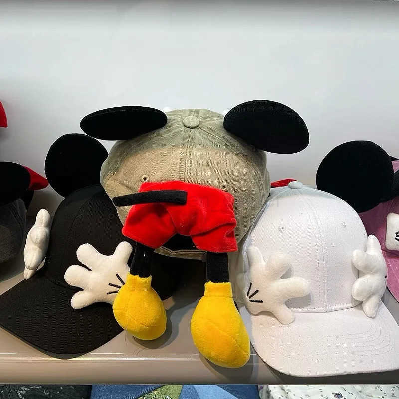 Disney Cute Cartoon Mouse Ears Baseball Cap Girls Outdoor Fashion Duckbill Hat Y2K Hip Hop Sunscreen Sunshade Trendy Caps Women H250926