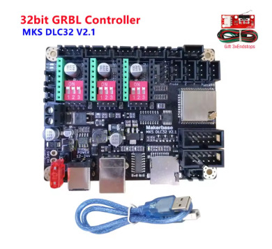 grbl 32 bit CNC shield controller ESP32 WIFI MKS DLC32 offline control panel TS24 touchscreen for laser marking machine
