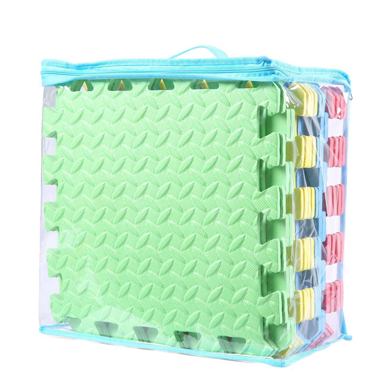 04 Inch16pcs Thick Square Puzzle Mat 3030cm EVA Foam Baby Play Mat for Children Room Activities RedYellowBlueGreen C250926