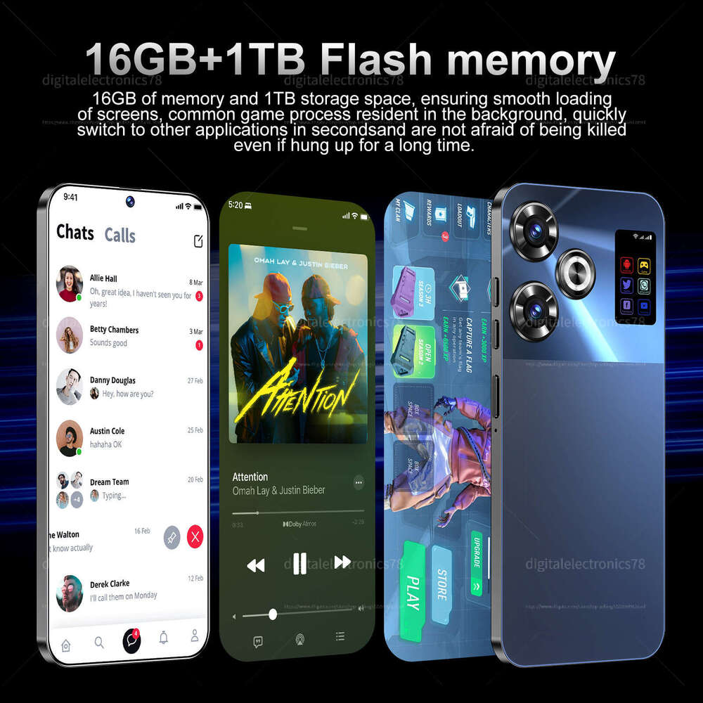 S25Ultra smartphone 16GB+1TB cell phone Unlocked Touch Play Screen Android Smart 13 System Androi Camera Phone HD Display Face 7.3inch