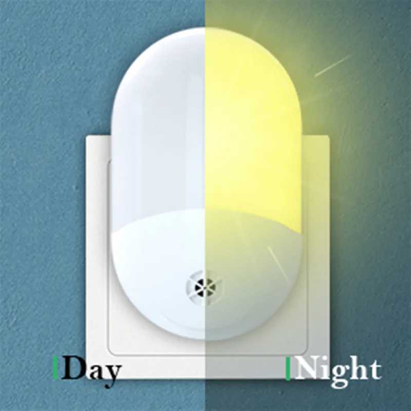 Plug in LED Night Light PlugandPlay Automatic Dusk to Dawn Photocell Sensor Night Lighting Lamp Plugin Wall Light C250925