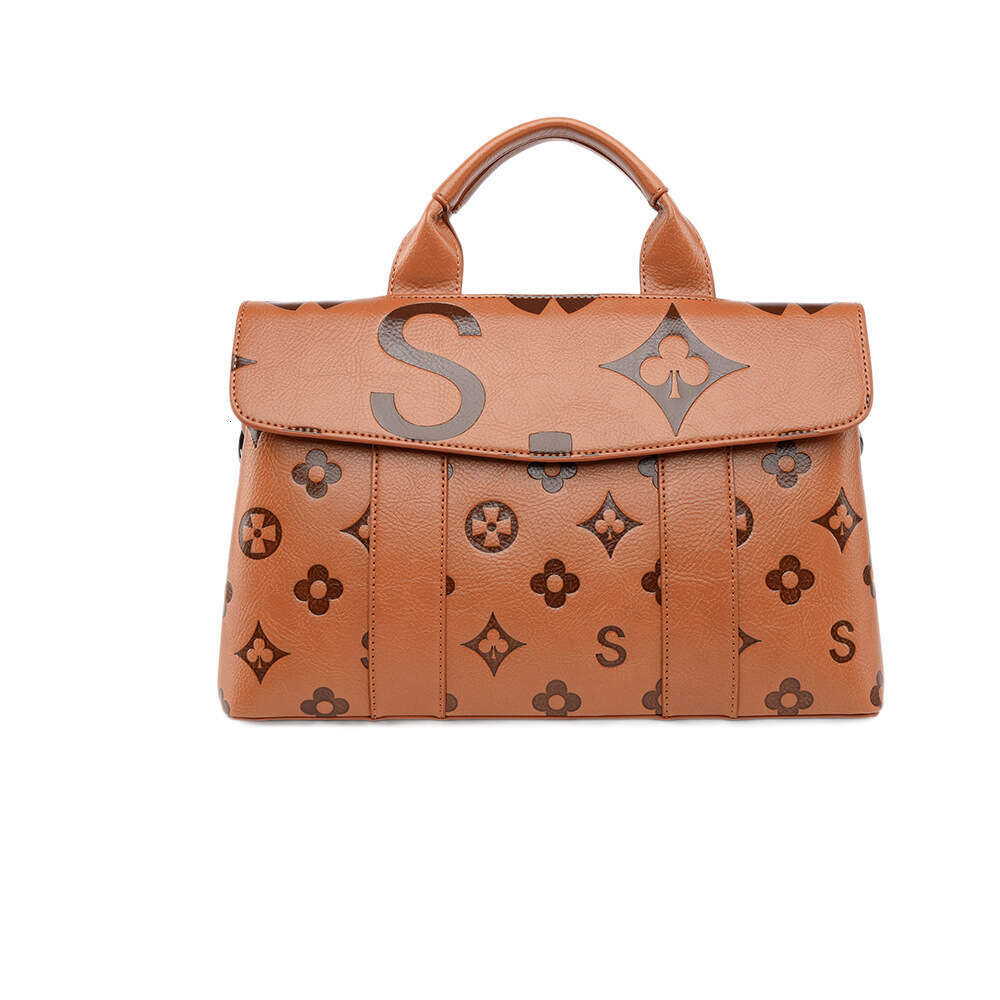 Handbag New Style Three-Dimensional Emed Large Capacity Color-Block Commuter Can Be Shoulder Tote Bag