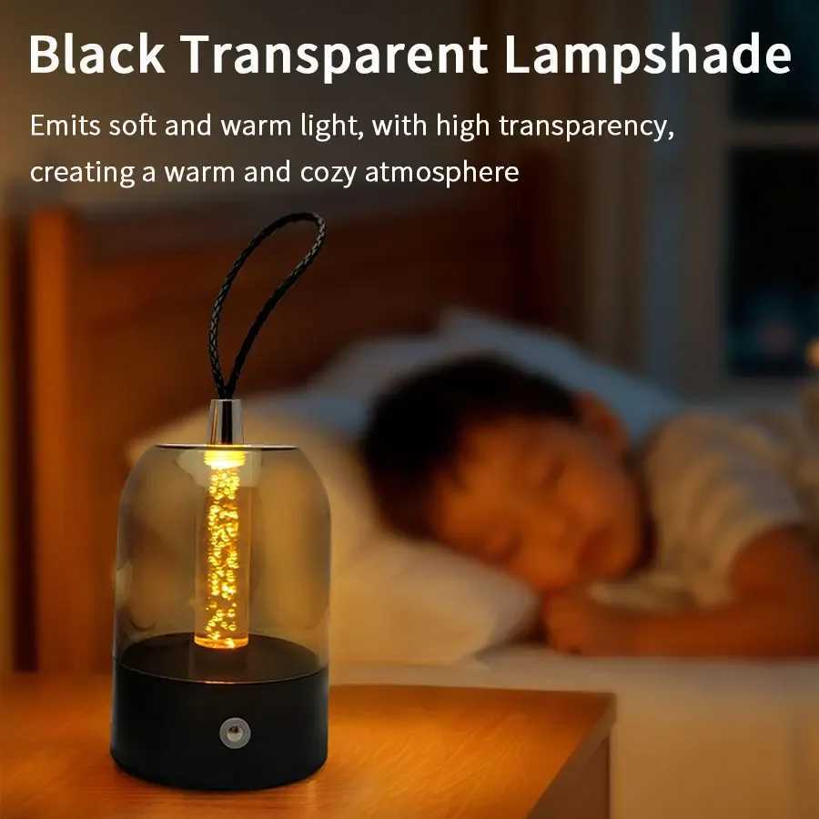 Rechargeable tricolour dimmable touch control desk lamp night light dual function bedside lamp camping ambient light C250925