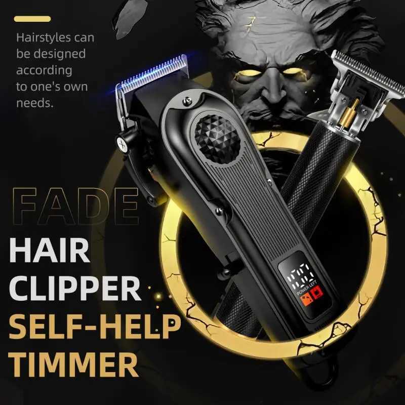 KIO Hair Cutting Machine Set Portable Fashion Cordless Professional Clipper Hair Rechargeable Digital Display Trimmer For Man R250926