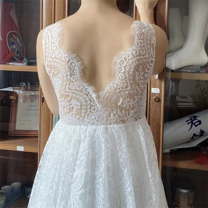 Girls White Gauze Princess Dress Performance Dress Flower Girl Wedding Little Girl Host Piano 15 Y wedding dress Z250926