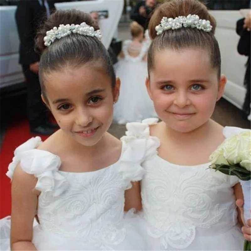 White Ivory First Communion Dress Girls Watersoluble Lace Infant Toddler Pageant Flower Girl Dresses For Weddings And Party Z250926