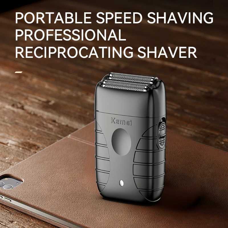 KEMEI Mens Electric Shaver Cordless Rechargeable Electric Shaver Mens Beard Trimmer Hair Clipper Shaver R250926