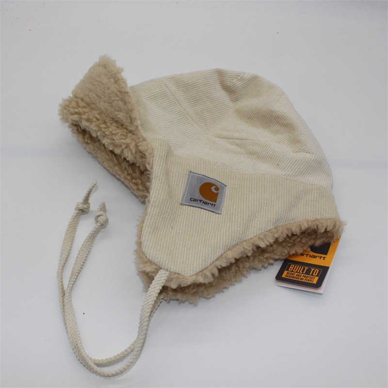 Unisex Lamb Wool Hat Protection Warm Hat Workwear Trendy Hat Autumn Winter Cold Hat H250925