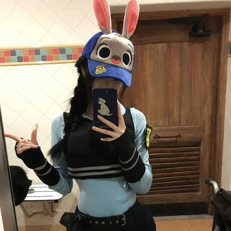 Disney New Judy Hat Rabbit Bowler Hat Zootopia Police Officer Judy Hat ChildrenS Adult Cosplay Headband Headwear Hat Cute Gift Hot H250926