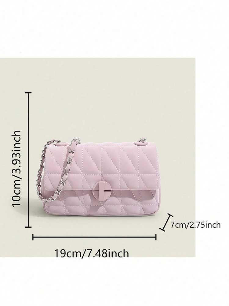 2025 new rhombus grid chain small square bag fashionable and casual crossbody bag shoulder bag womens daily commuting bag Z250926