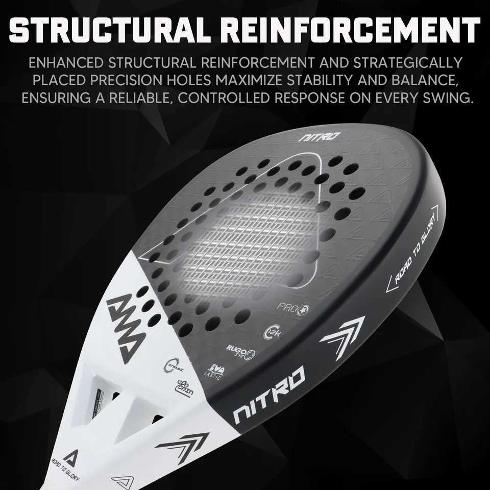 AMASPORT P4312K Padel Tennis Racquets With Cover AntiVibration System 3D Finish Surface Sports Equipment for Racquet Sports J250926