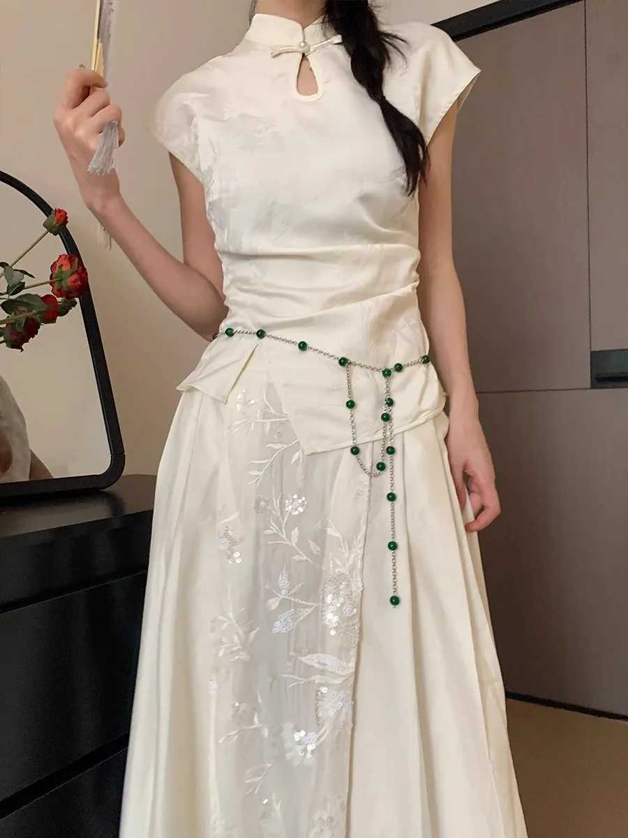 New Chinese Style HighGrade Metal Waist Chain Women With Dress 2024 New Waist TieIn Design Thin Belt L250926