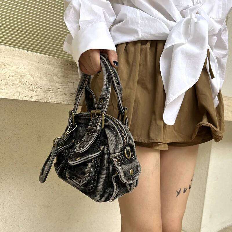 Women Handbags Satchel Top-handle Handbag Denim Bag Dumpling Give Gifts Shoulder Bags Phone Money Pack