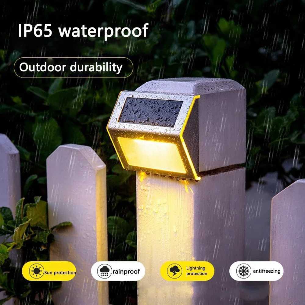 112pcs Solar Stainless Steel Step Light Waterproof Anticorrosion and Environmental Protection Wall Light for Garden Fence Wall C250925