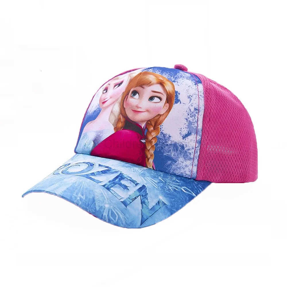 Disney Princess Elsa Childrens Hat Snow White Cartoon Boys and Girls Baby Sunshade Baseball Hat Childrens Sunscreen Mesh Hat H250926