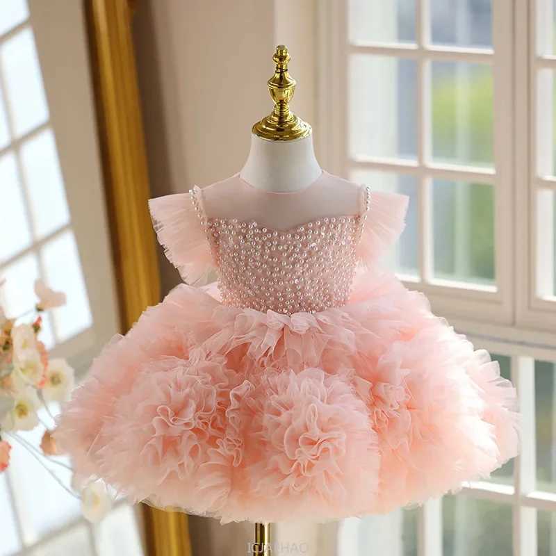 2025 Princess Luxury Formal Dress Girls Birthday Party Puffy Gown Hostess Performance Pageant Girl Outfits Banquet Flower Z250926