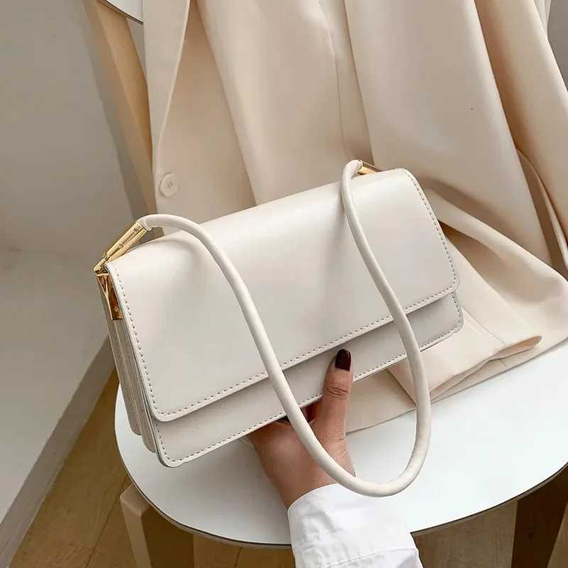 Fashionable Women Shoulder Bag PU Leather Armpit Handbag Casual Small Square Purse for Ladies Stylish Solid Color Crossbody Bag Z250926