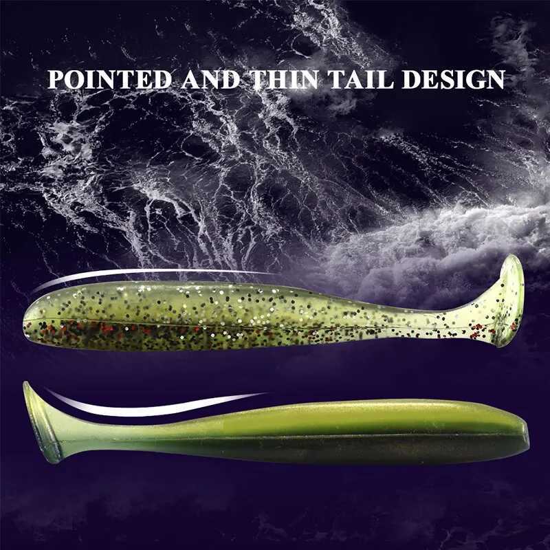 Soft Lures Silicone Bait 10pcs 9cm Worm Silicone Fishing Lure Jig Wobbrs For Carp Bass Artificial Swimbait Tack W250926