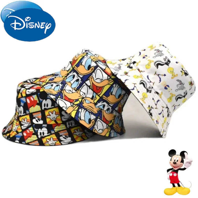 Disney Mickey Minnie Mouse Fisherman Hats Kawaii Donald Duck Printed Children Cosplay Beanies Caps Man Woman Outdoor Sun Hats H250926