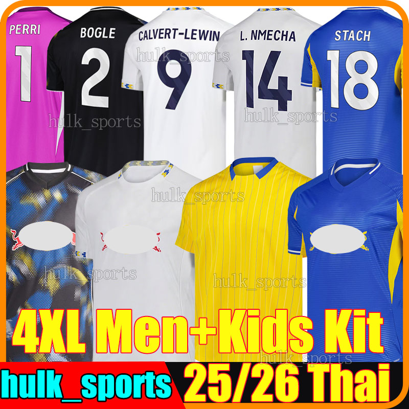 4XL 25/26 Leeds CALVERT-LEWIN Soccer Jerseys 2025 United L. NMECHA OKAFOR STACH BOGLE GNONTO JAMES HARRISON PIROE AARONSON PERRI men kids kits sets football shirts