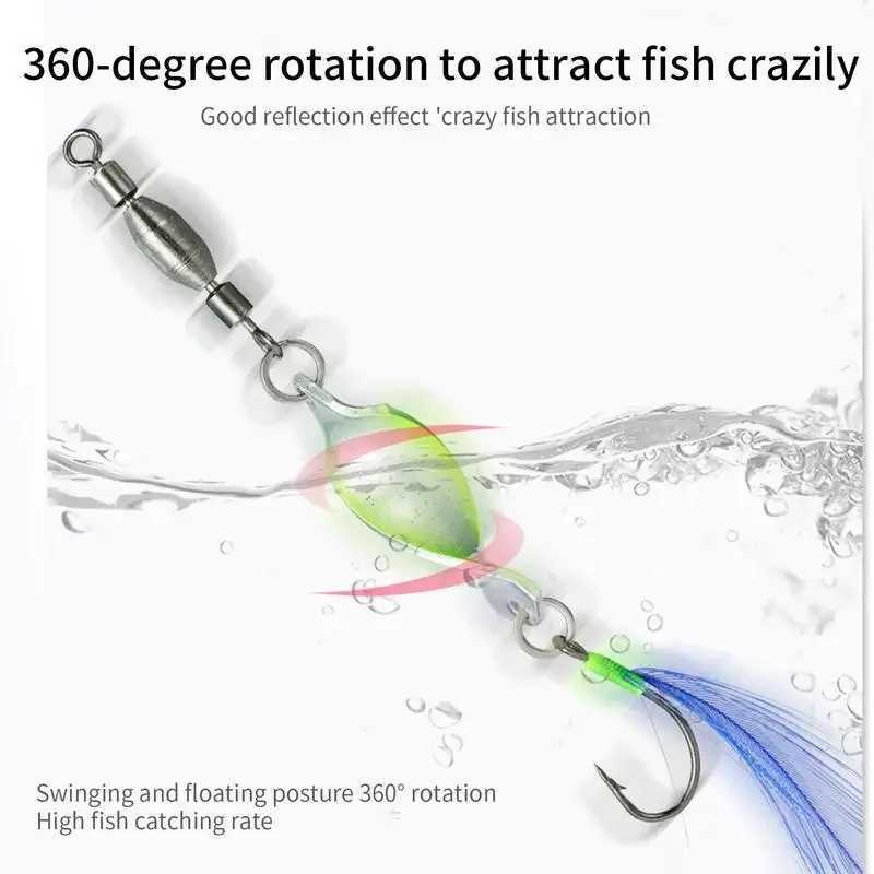 10pcsset Spiral Jig Artificial Bait For Fishing Spoon With Hook And Feather Spinner Hard Baits For Trout Bass W250926