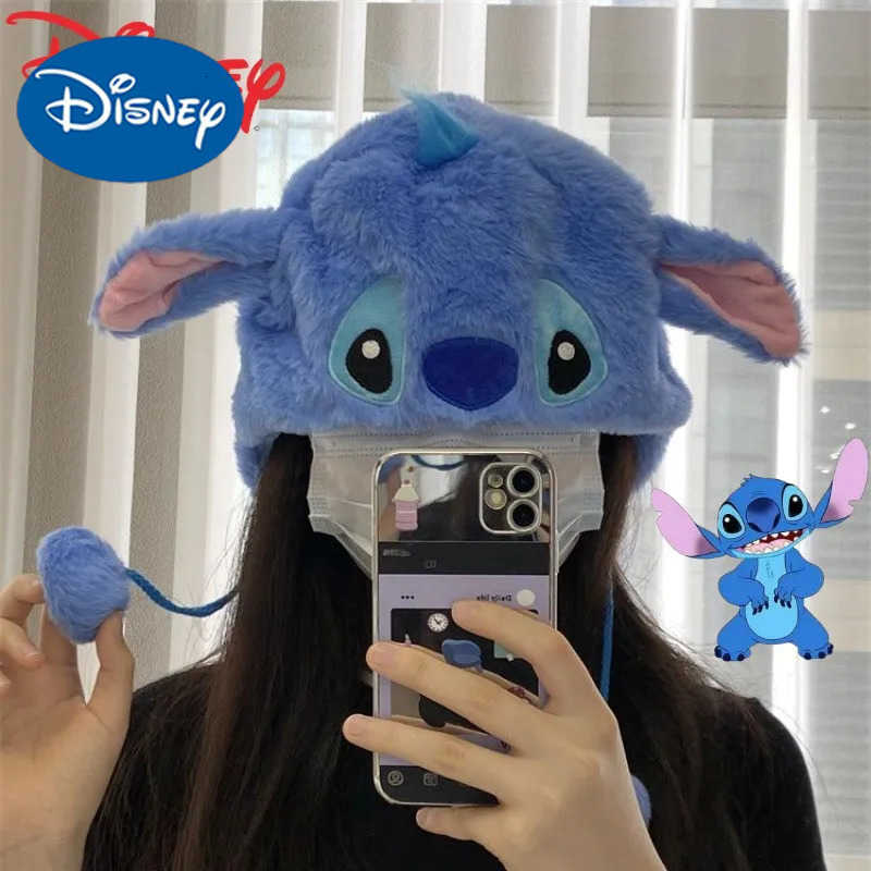Disney Personalized Series Stitch Cute Creative Cartoon Pattern Men and Womens Winter New Warm Ear Protection Hat Holiday Gift H250926