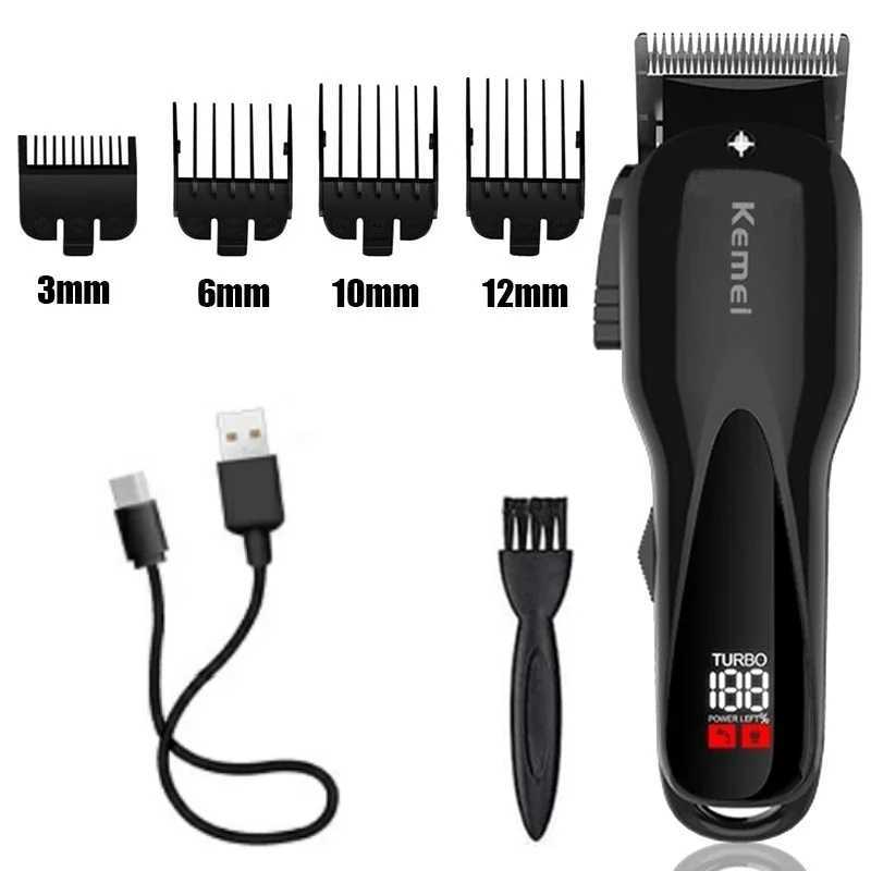 Kemei KM1929 Electric Trimmer Beard Trimmer Professional Rechargeable Hair Cutting Machine LED Display Hair Trimmer Razor R250926
